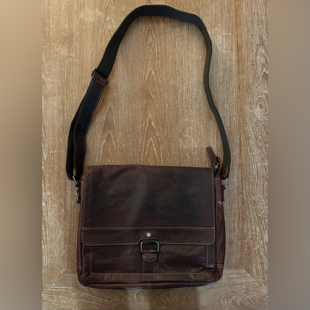 Brown Leather Messenger Bag